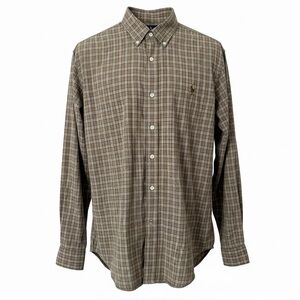 Ralph Lauren Olive Plaid Button Down Shirt